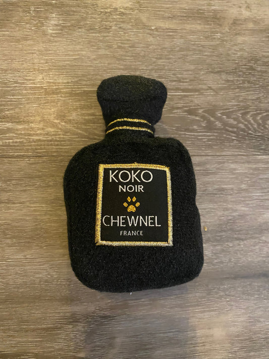 KoKo Chewnel Black Plush Perfume Designer Inspired Dog Toy